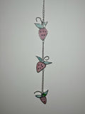 Pink Strawberry Suncatcher