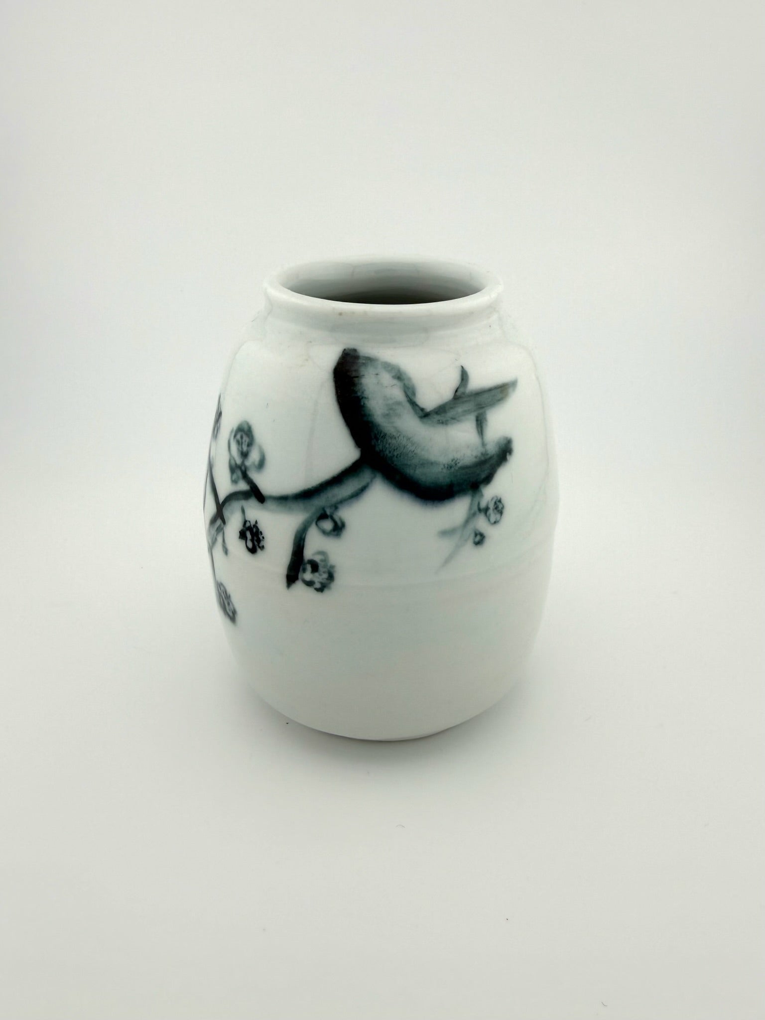 Sumi-Style Cherry Blossom Vase